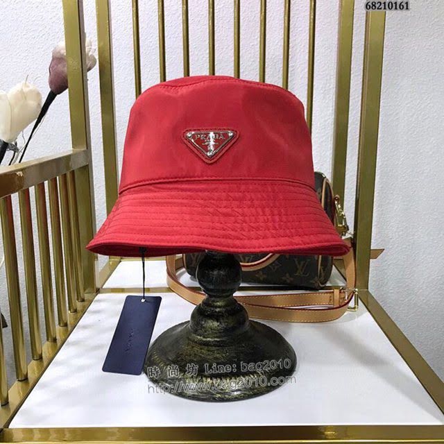 Prada男女同款帽子 普拉達經典暗黑錦綸漁夫帽遮陽帽  mm1061